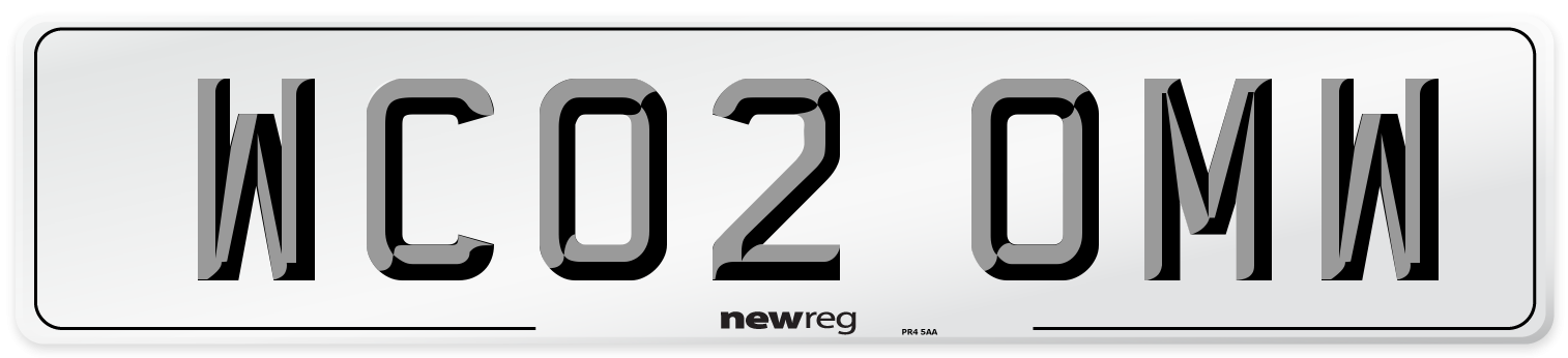 WC02 OMW Number Plate from New Reg